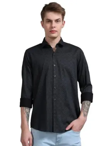 men's black shirt